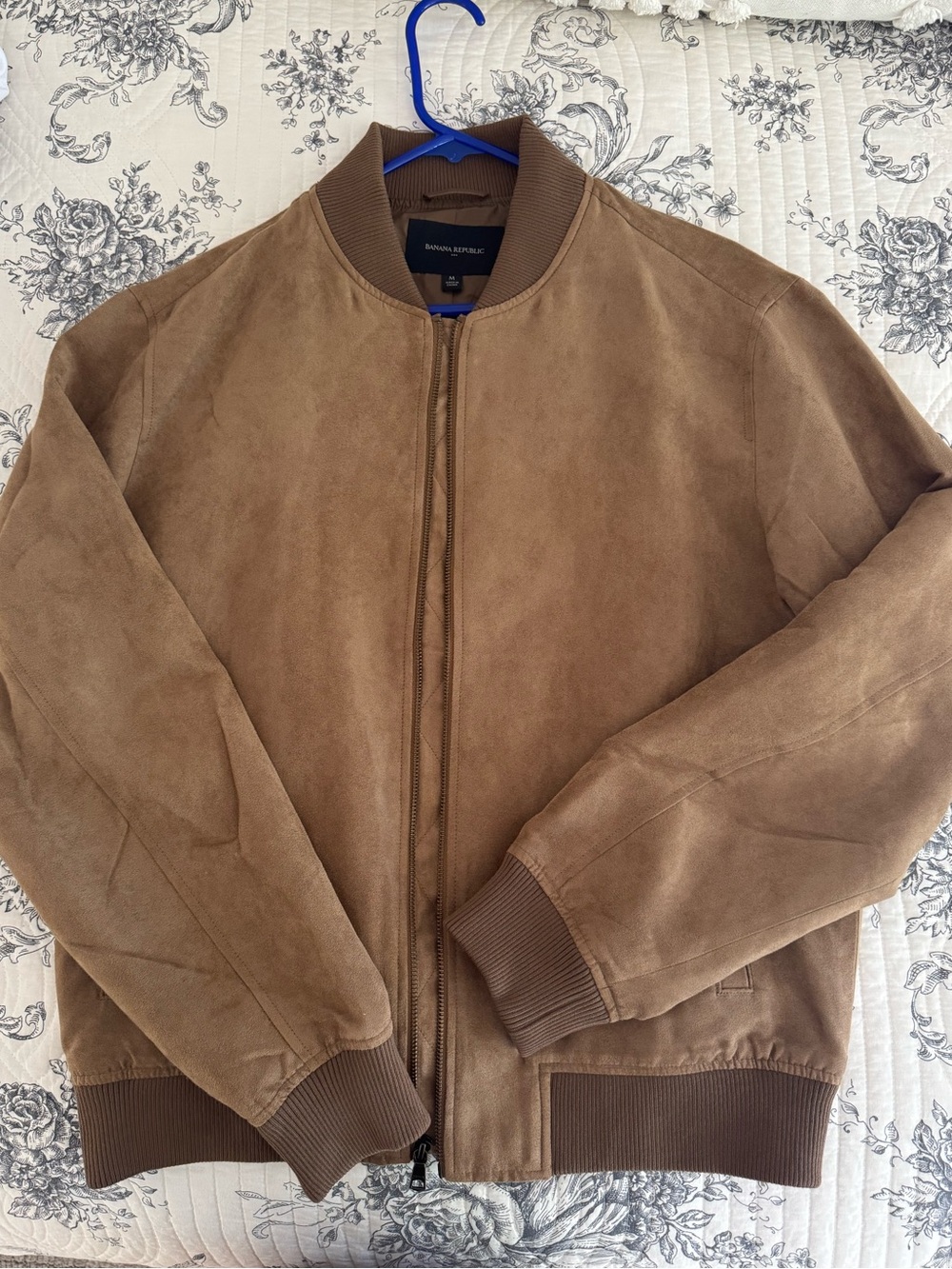 Banana Republic Mens Faux Suede Bomber